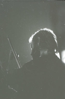 John Kelly Jnr playing fiddle [negative] / Joe Dowdall