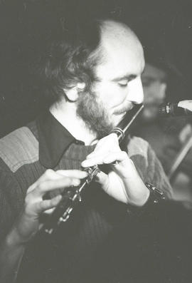 Matt Molloy playing flute [negative] / Joe Dowdall