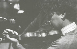 Unidentified musician playing fiddle [negative] / Joe Dowdall