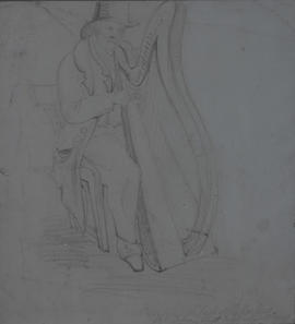 Carolan, the Last of the Harpers, Sketched from Life at Trinity Well [negative] / [unidentified p...