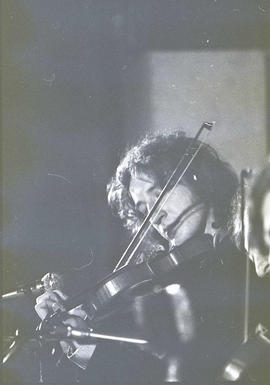 James Kelly playing fiddle [negative] / Joe Dowdall